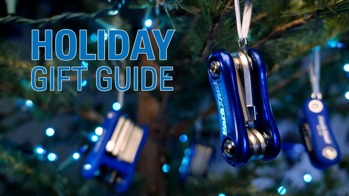 Multi Tool hanging from Christmas tree for the Park Tool holiday gift guide