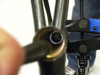 A second plug and nut down in the seat tube