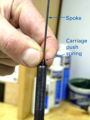 Use an inserted spoke through coil