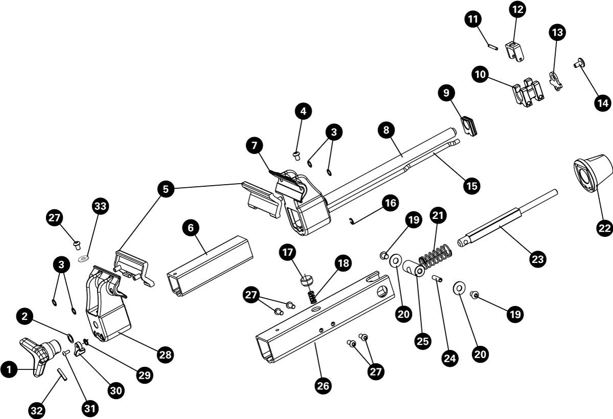 Parts diagram for 100-15X Extreme Range Clamp, click to enlarge