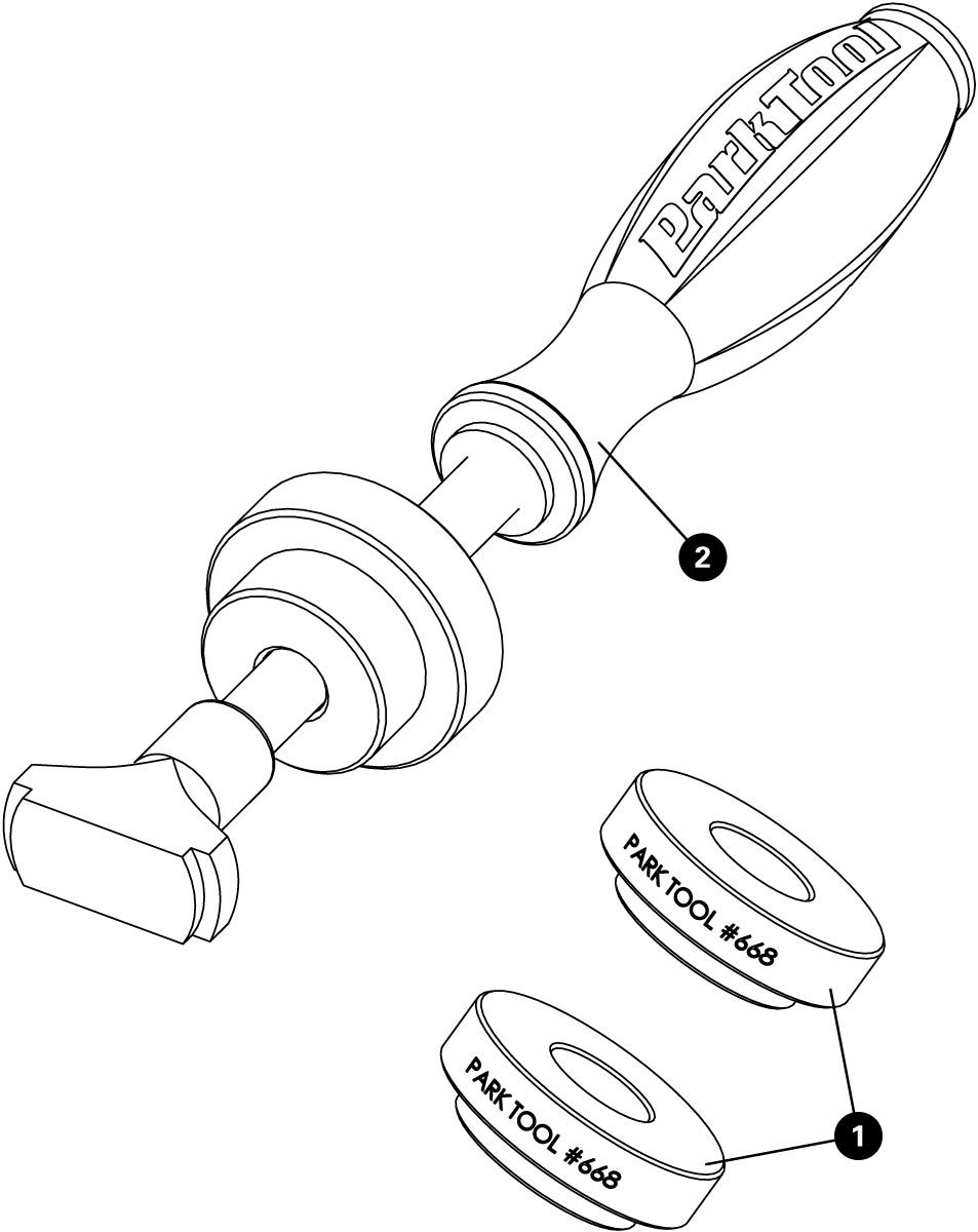 Parts diagram for BBT-30.3 Bottom Bracket Bearing Tool Set, click to enlarge