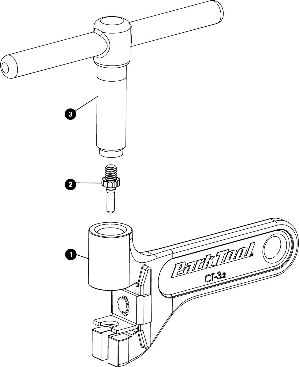 Parts diagram for CT-3.2 Chain Tool, click to enlarge
