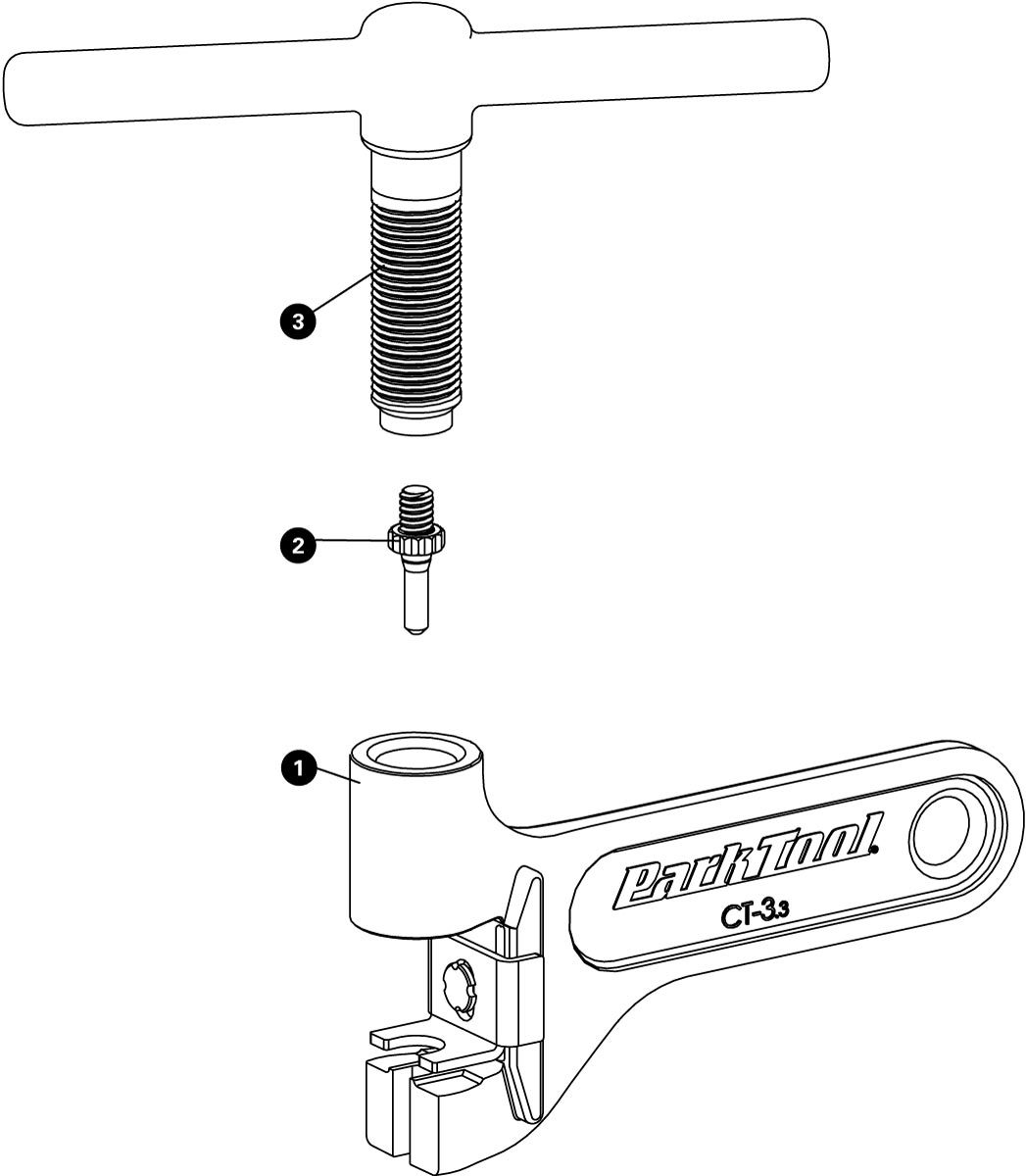 Parts diagram for CT-3.3 Chain Tool, click to enlarge