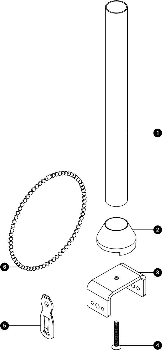 Parts diagram for DF-1 Dummy Fork, click to enlarge