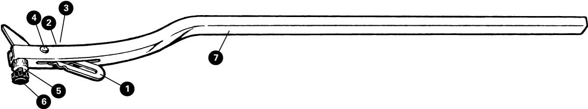 Parts diagram for FAG-2 Frame Alignment Gauge, enlarged