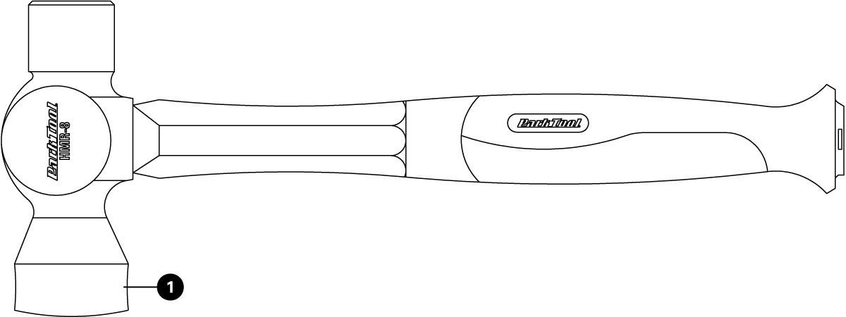 Parts diagram for HMR-8 8 oz. Shop Hammer, click to enlarge