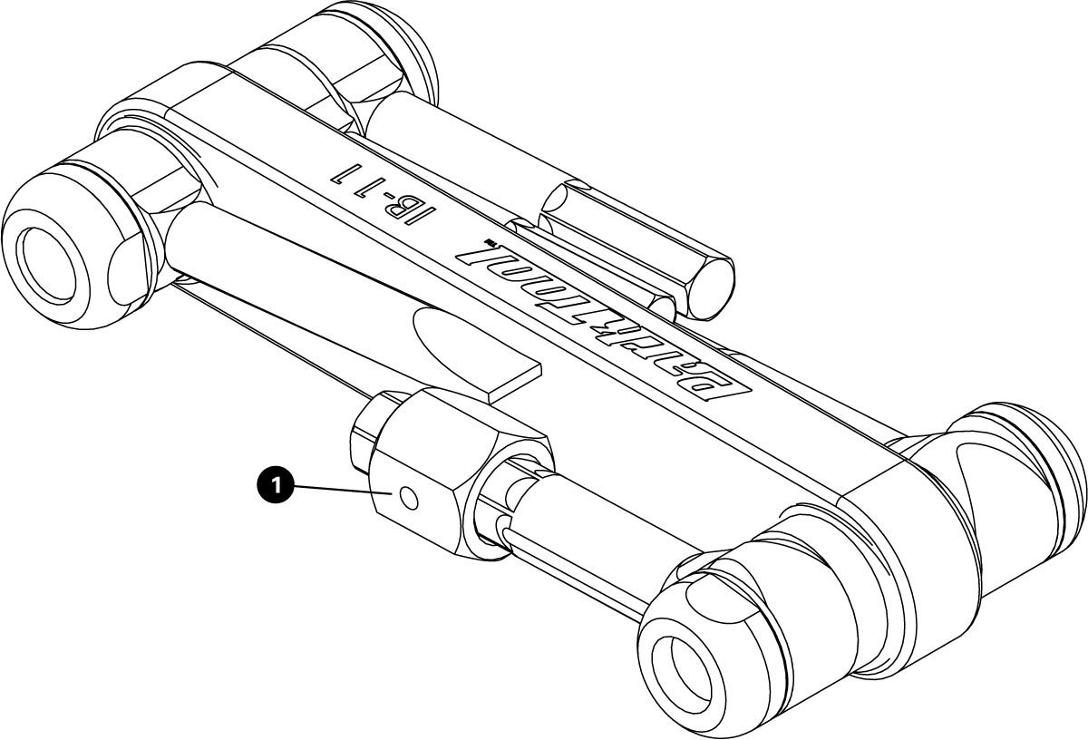 Parts diagram for IB-11 Low Profile I-Beam Multi-Tool, enlarged