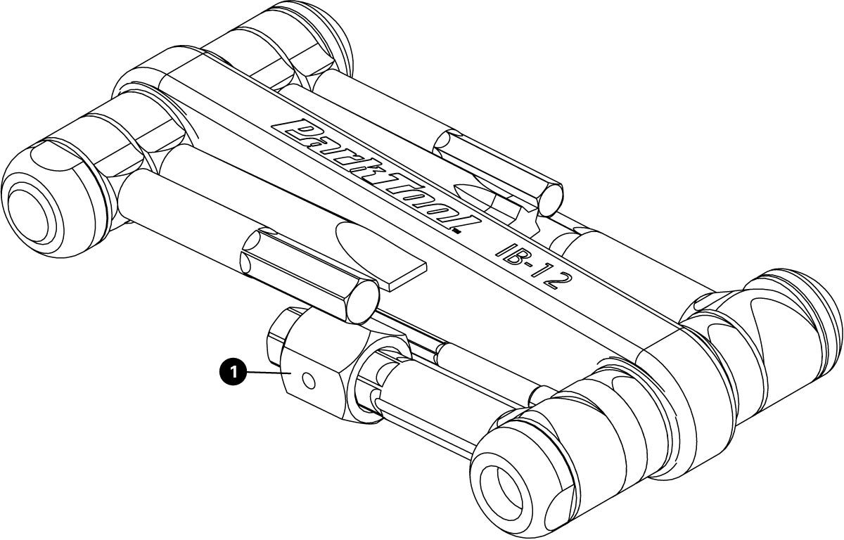 Parts diagram for IB-12 Low Profile I-Beam Multi-Tool, enlarged