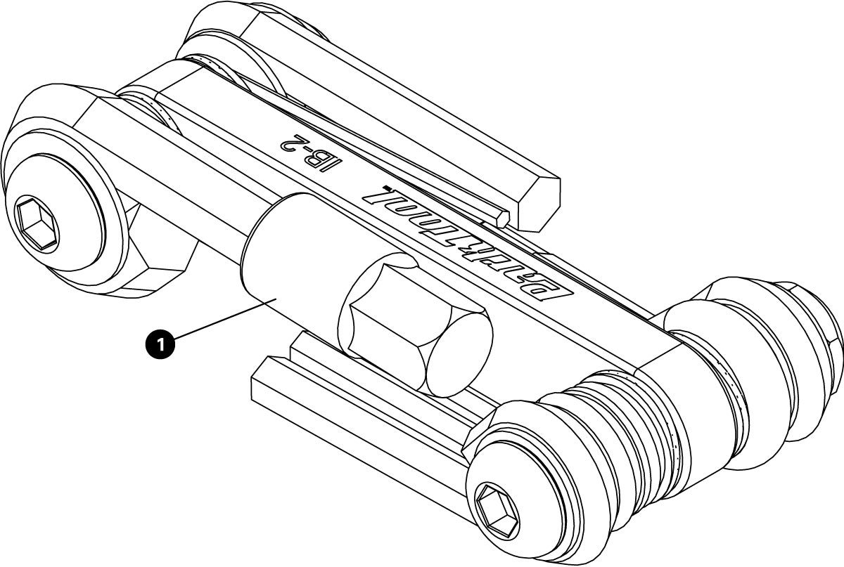 Parts diagram for IB-2 I-Beam Multi-Tool, click to enlarge