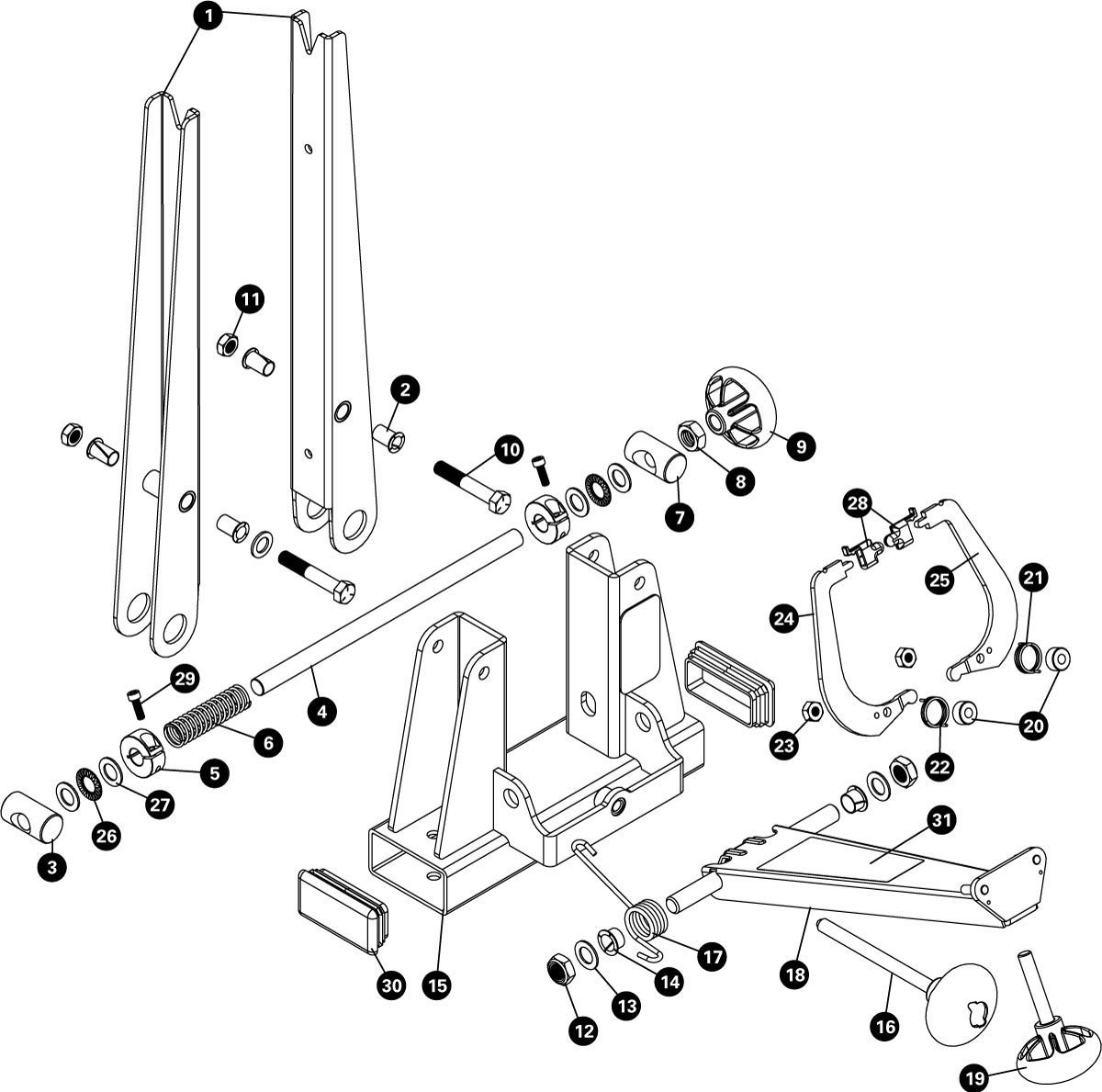 Parts diagram for TS-2.2 Professional Wheel Truing Stand, click to enlarge