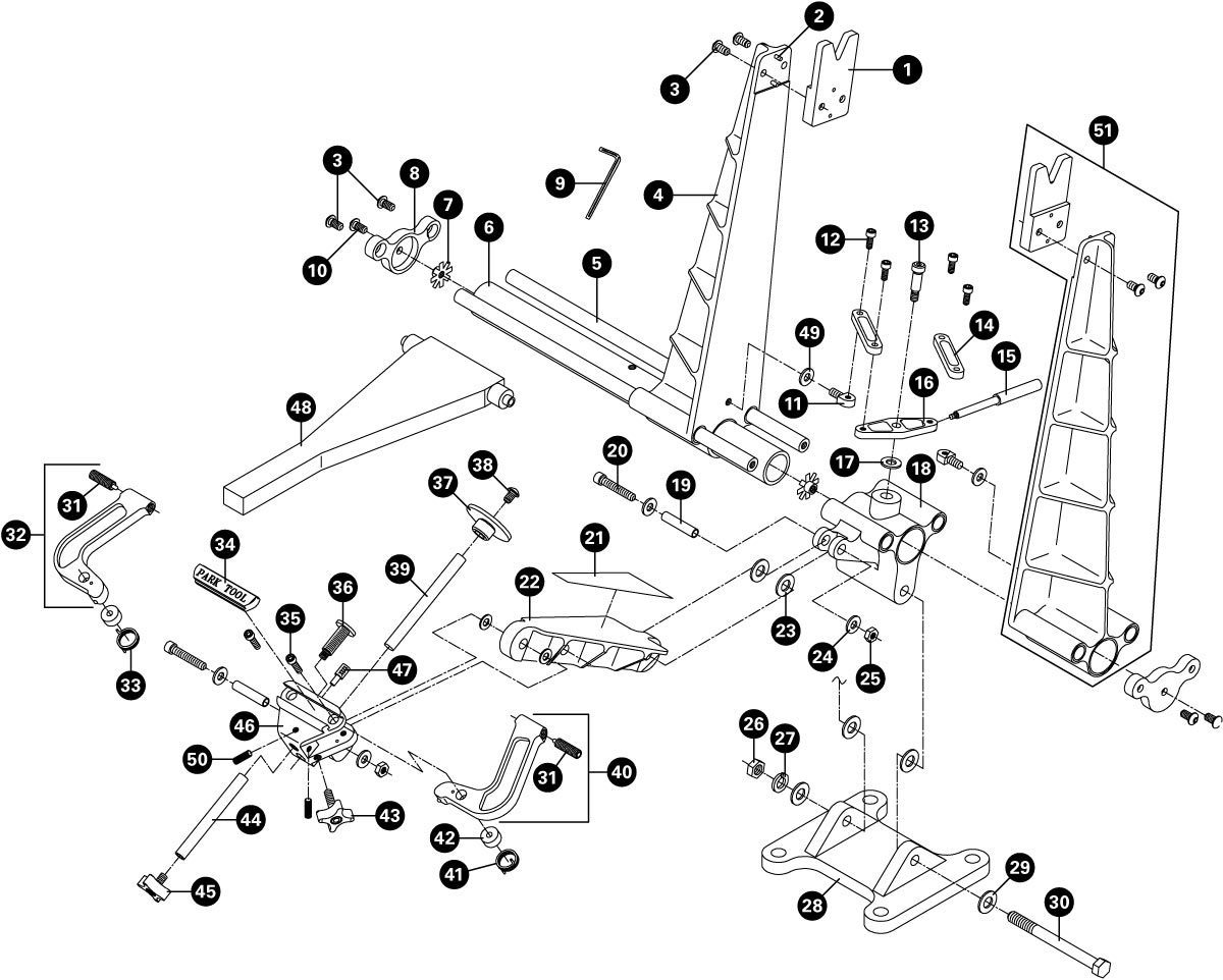 Parts diagram for TS-3 Master Truing Stand, click to enlarge