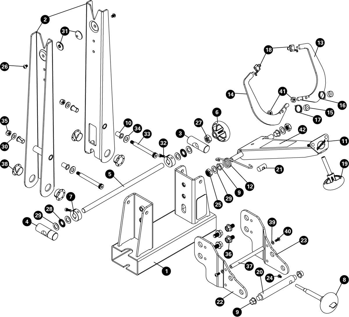 Parts diagram for TS-4 Professional Wheel Truing Stand, click to enlarge