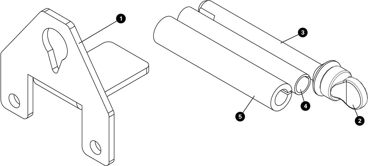 Parts diagram for WH-2 Single-Position Wheel Holder, click to enlarge