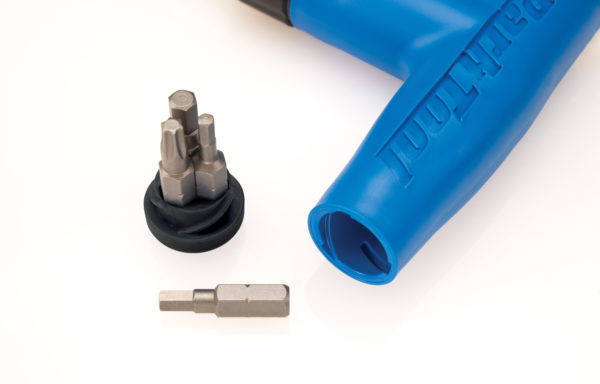 Bit holder cap with contents for Park Tool torque driver, click to enlarge