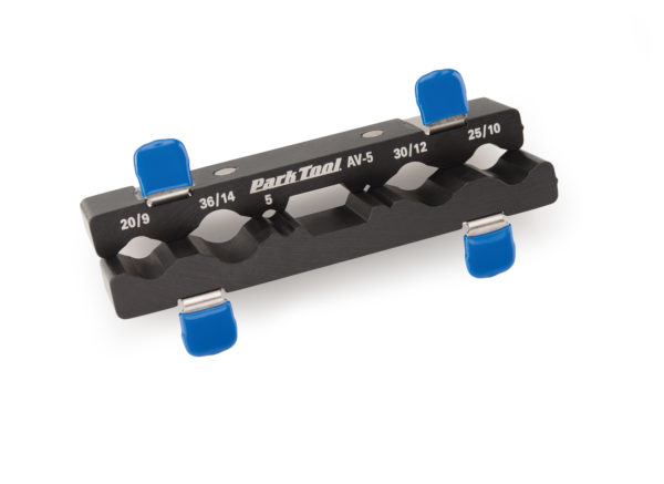The Park Tool AV-5 Axle and Spindle Vise Inserts, click to enlarge
