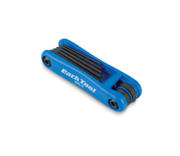Park Tool AWS-10 Fold-Up Hex Wrench Set with all wrenches folded, click to enlarge