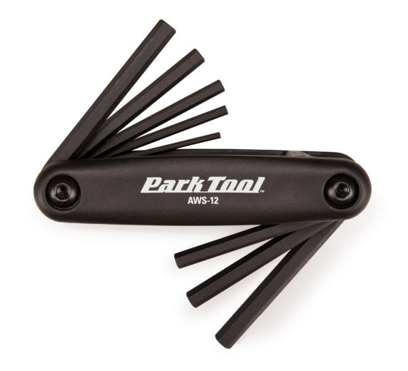 Park Tool AWS-12 Fold-Up Hex Wrench Set in black, click to enlarge