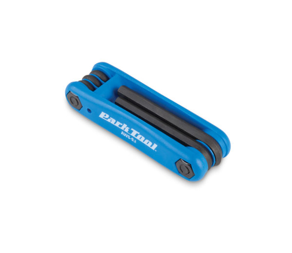 The Park Tool AWS-9.2 Fold-Up Hex Wrench Set with all wrenches folded, click to enlarge