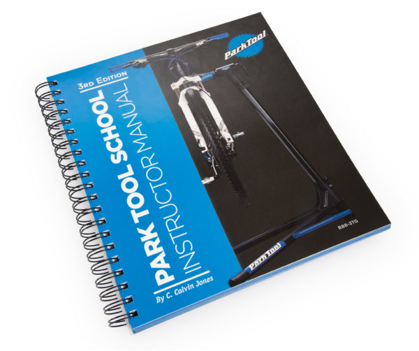 Front cover of the BBB-3TG Instructor’s Guide for Park Tool School — 3rd Edition, click to enlarge