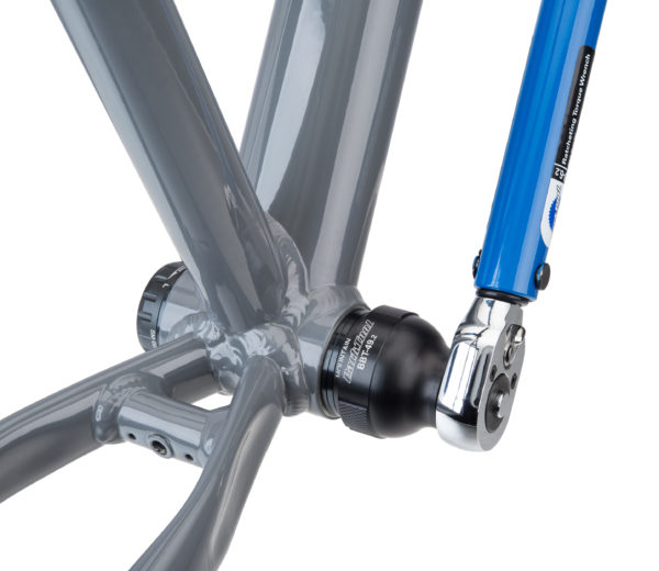 Park Tool BBT-49.2 Bottom Bracket Tool driven by torque wrench to install Shimano® XTR® bottom bracket, click to enlarge