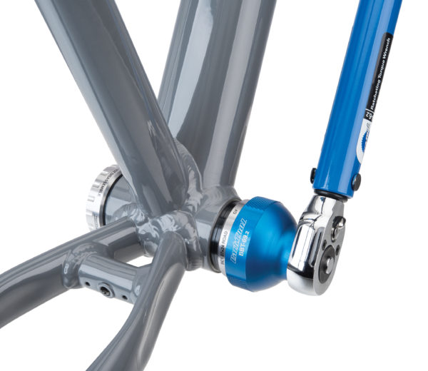Park Tool BBT-69.2 Bottom Bracket Tool driven by a torque wrench to install Shimano® RS500 bottom bracket, click to enlarge