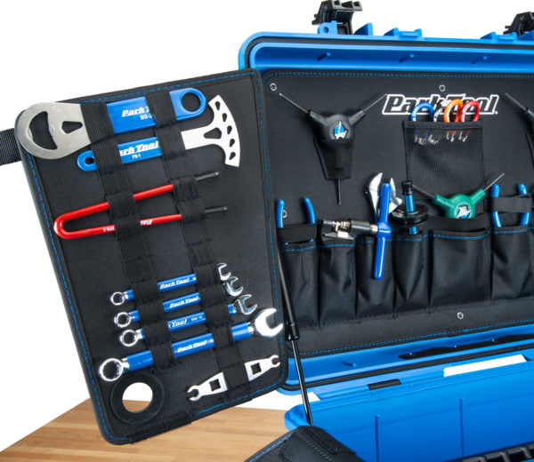 Closeup of the left upper panel on the Park Tool BRK-1 Big Rolling Kit., click to enlarge