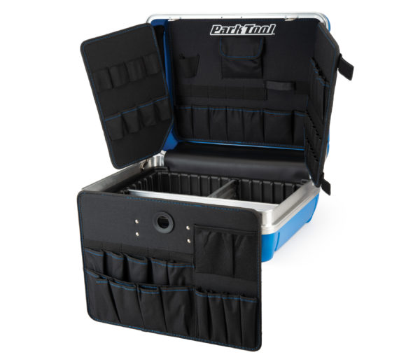 Park Tool Bx-2.2 Blue Box Tool Case open with case in front, click to enlarge
