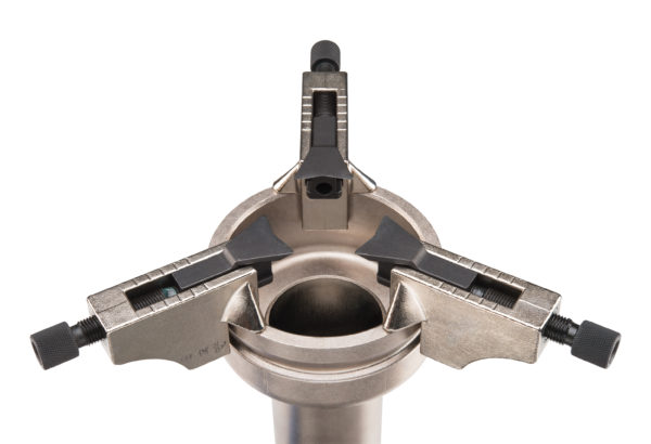 Close-up of the Park Tool CRP-2 Adjustable Crown Race Puller from below, click to enlarge