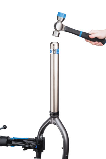 The Park Tool CRS-15 Crown Race Setting System — Oversized installing crown race on 1.5" steering tube, click to enlarge