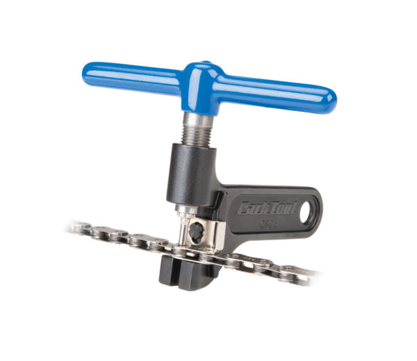 Park Tool CT-3.3 Chain Tool installing chain rivet, click to enlarge