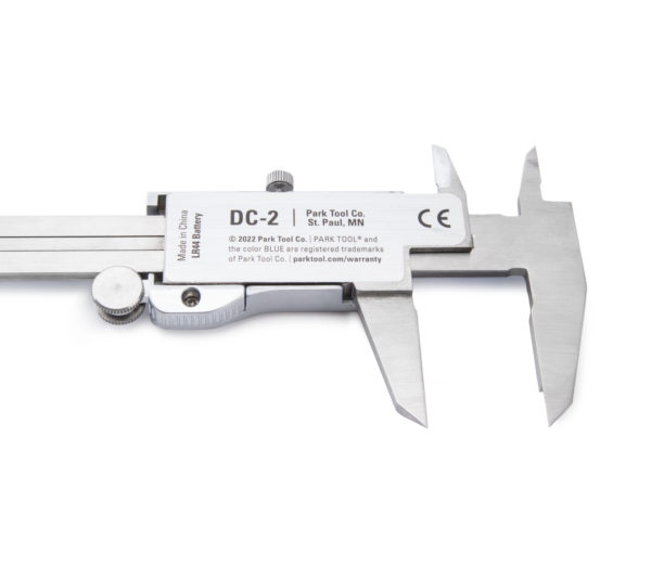 Reverse side of the Park Tool DC-2 Digital Caliper., click to enlarge