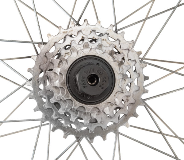 Park Tool FR-2 Freewheel Remover inserted into Suntour® two-notch freewheel, click to enlarge
