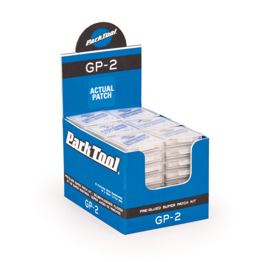 Display packaging of the Park Tool GP-2 Pre-Glued Super Patch Kit Display Box, click to enlarge