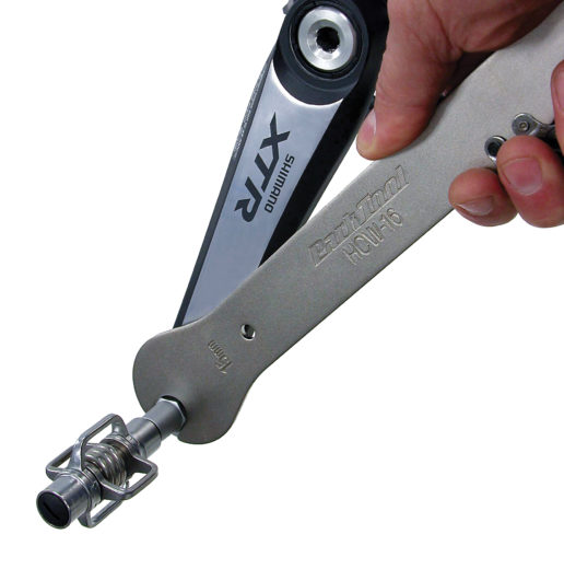 The Park Tool HCW-16 Chain Whip / Pedal Wrench removing Crank Brothers™ pedal, click to enlarge