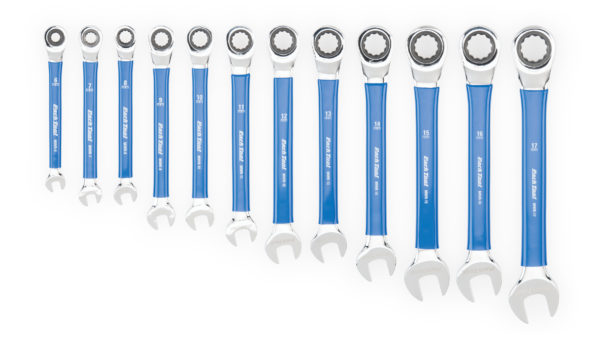 Contents of the Park Tool MWR-SET Ratcheting Metric Wrench Set, click to enlarge