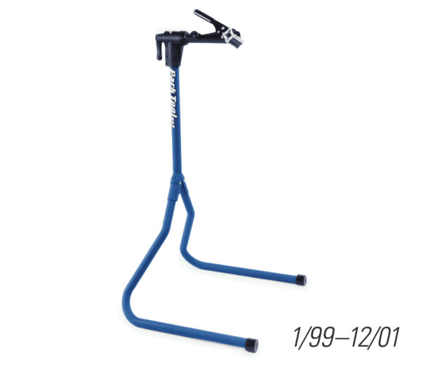 The Park Tool PCS-1, with blue tubing in the configuration without height adjustment sold from 1999–2001, click to enlarge