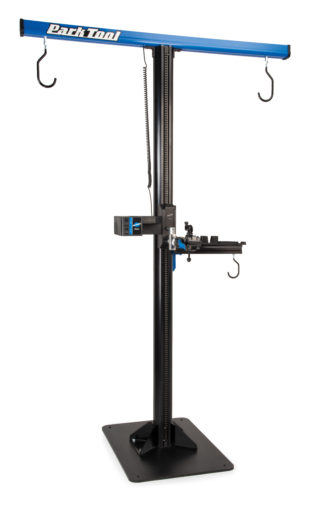Park Tool PRS-33.2 Power Lift Shop Stand shown with optional 135-33 base, click to enlarge
