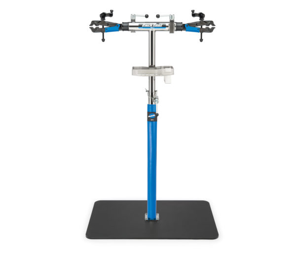 Park Tool RPP-1 Repair Stand Post Protector mounted to PRS-2.2-2 Deluxe Double Arm Repair Stand, click to enlarge