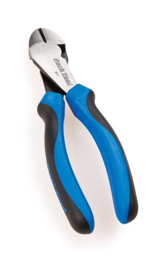 The Park Tool SP-7 Side Cutter Pliers face up on white background, click to enlarge