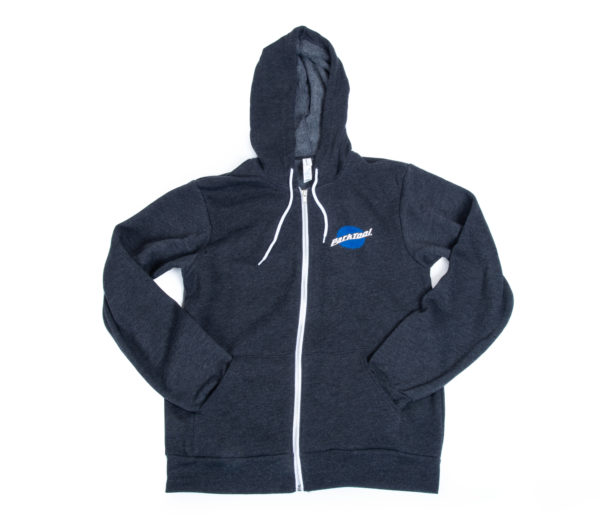 The Park Tool SWH-6 Gray Zip-Up Hoodie, click to enlarge
