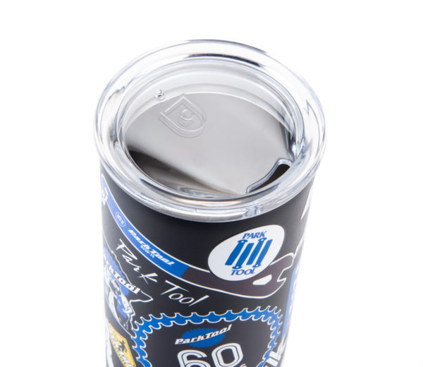 Closeup of the Park Tool TVM-60 Travel Mug's clear lid., click to enlarge