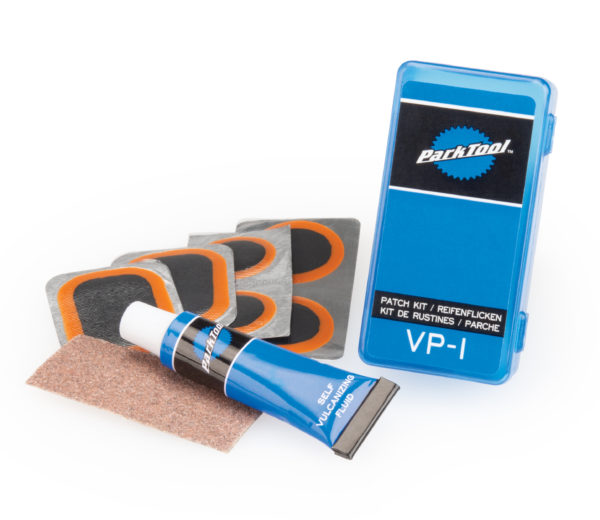 Contents of the Park Tool VP-1 Vulcanizing Patch Kit, click to enlarge