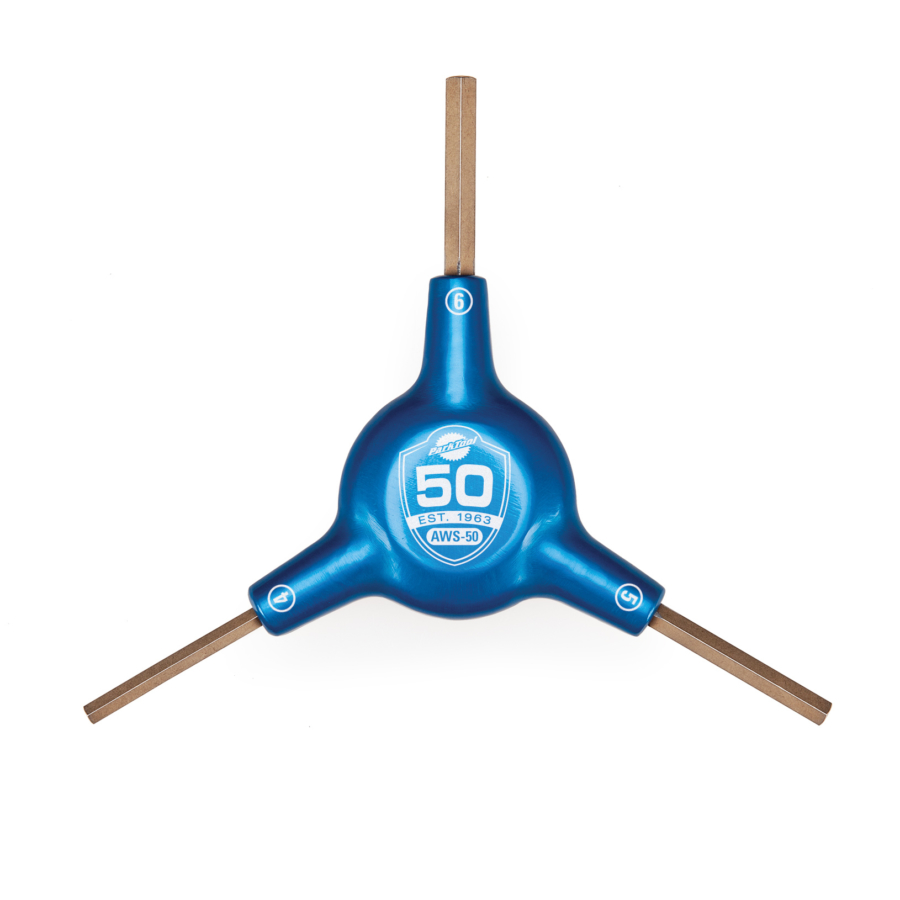 The Park Tool AWS-50 50th Anniversary 3-Way Hex Wrench, enlarged
