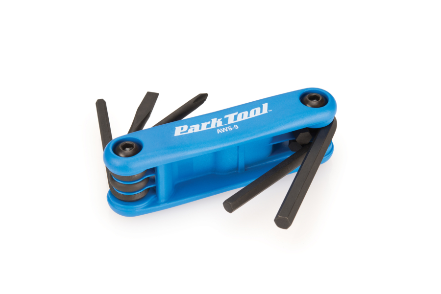 The Park Tool AWS-9 Fold-Up Hex Wrench Set, enlarged
