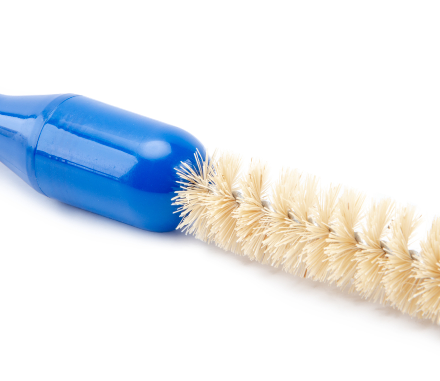 Closeup of the straight brush from the Park Tool Professional Bike Cleaning Brush Set., enlarged