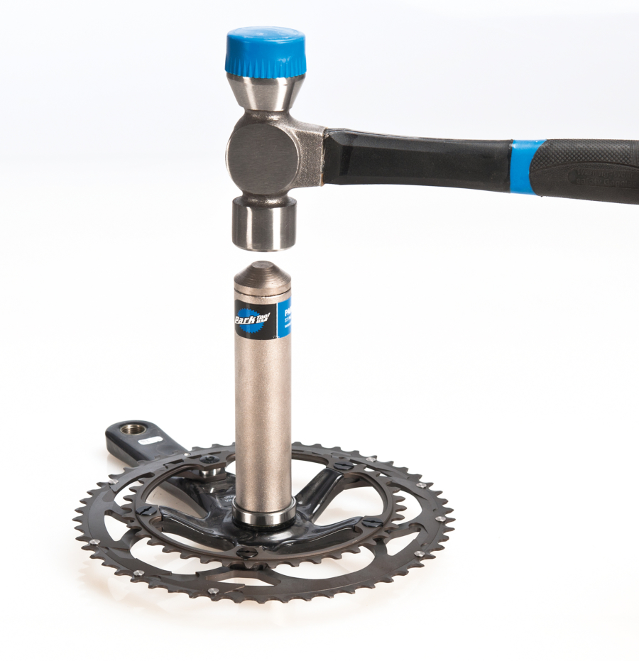 The Park Tool CBP-5 Campagnolo® Crank and Bearing Tool Set installing drive side bearing of Power Torque™, enlarged