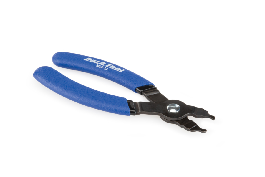 Park Tool MLP-1.2 Master Link Pliers laying on white background, enlarged