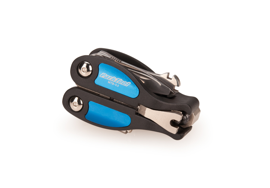 The Park Tool MTB-3.2 Premium Rescue Tool folded, enlarged
