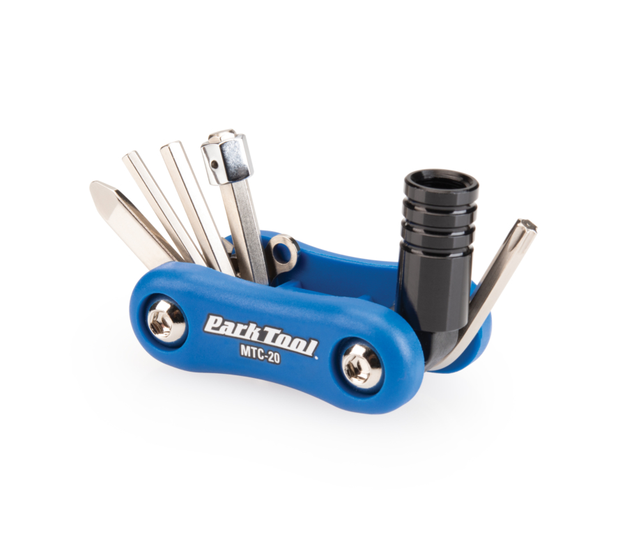 Contents in the Park Tool MTC-20 Multi-Tool all folded out, enlarged