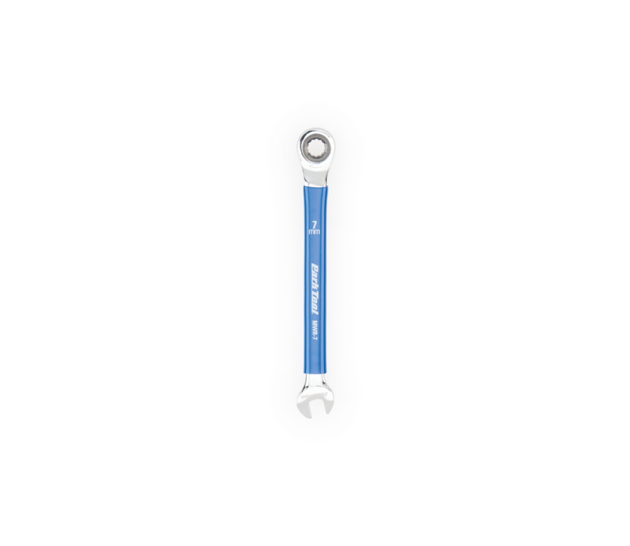 The Park Tool MWR-7 7mm Ratcheting Metric Wrench, enlarged